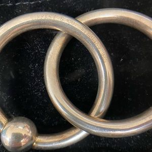 Tiffany & co baby rattle sterling silver vintage with box and dust bag